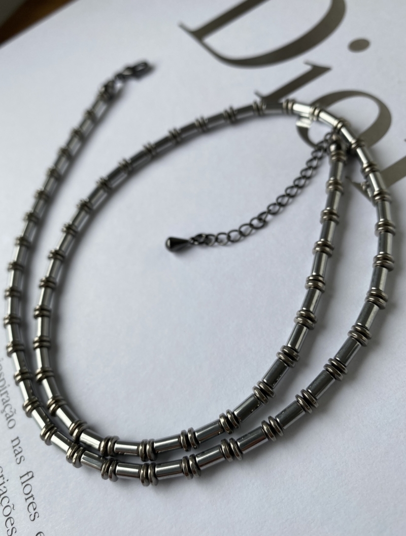 Mikabe - Necklace Graphite Hematite Bilbow - Mk947