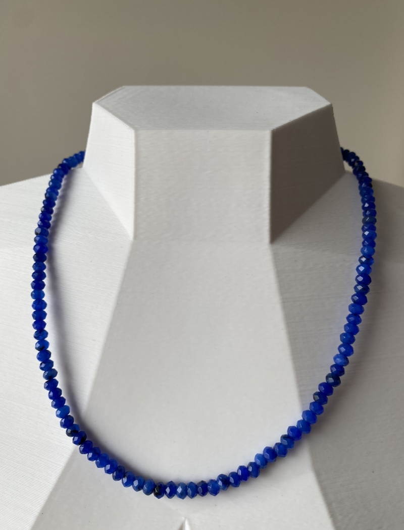 Mikabe - Necklace Rondel Jade Royal Blue - Mk949