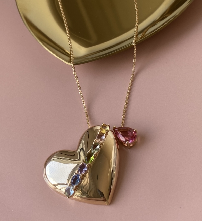 Mikabe - Necklace Heart and Drop - MK971