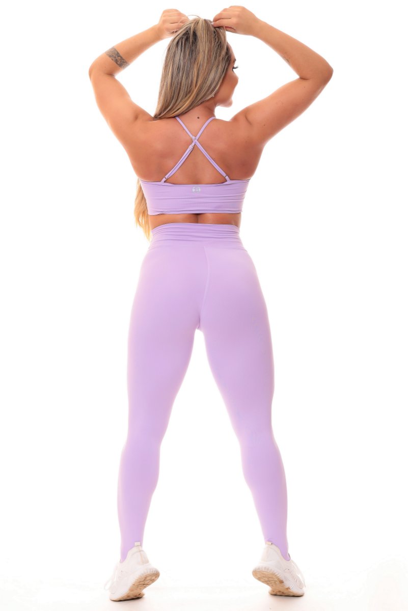 Garotafit - Fitness Set Top and Pants Virginia Lilac - FCS209PL