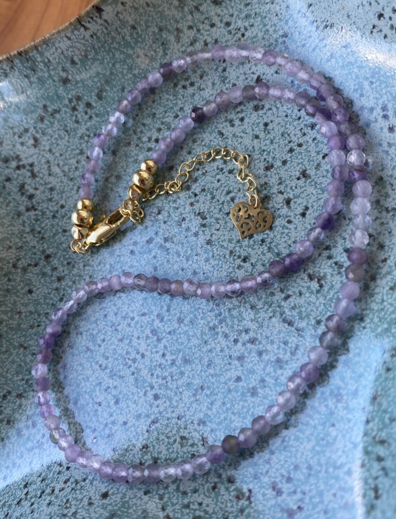 Mikabe - Faceted Amethyst Necklace - MK981