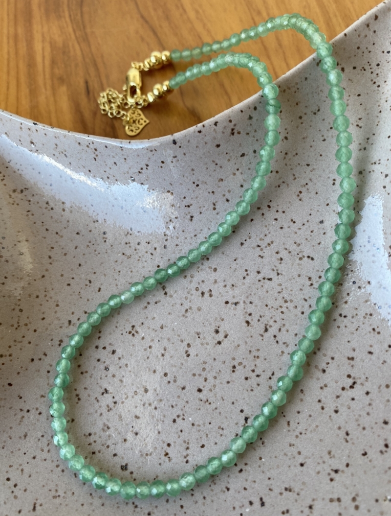 Mikabe - Green Faceted Aventurine Necklace - MK983