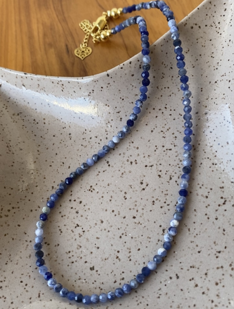 Mikabe - Faceted Sodalite Necklace - MK986