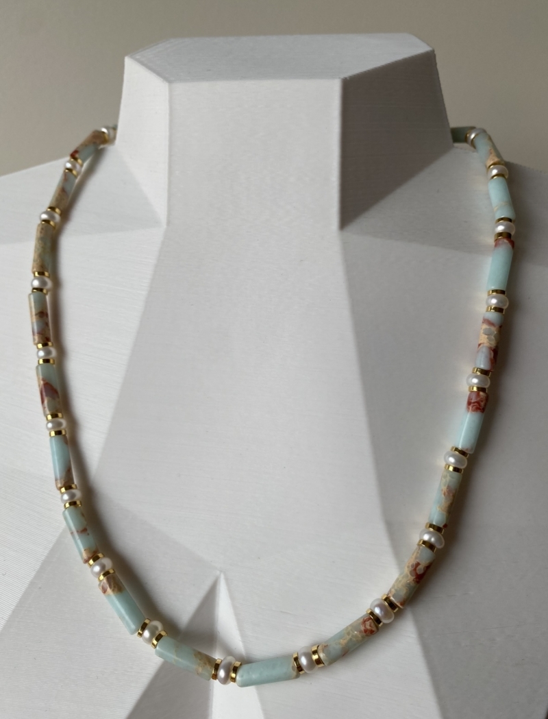 Mikabe - Necklace Imperial Jasper Tube - MK990