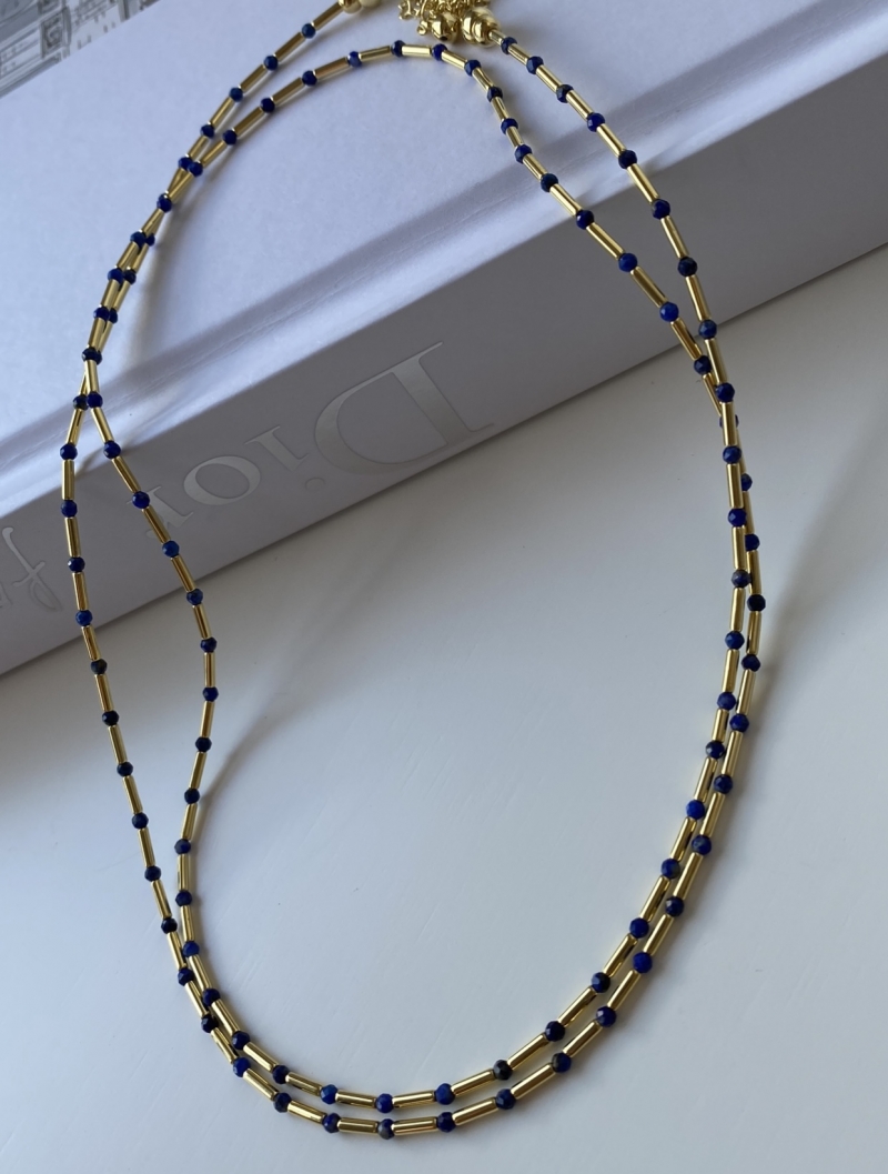 Mikabe - Necklace Canutilhos and Lapis Lazuli - MK996