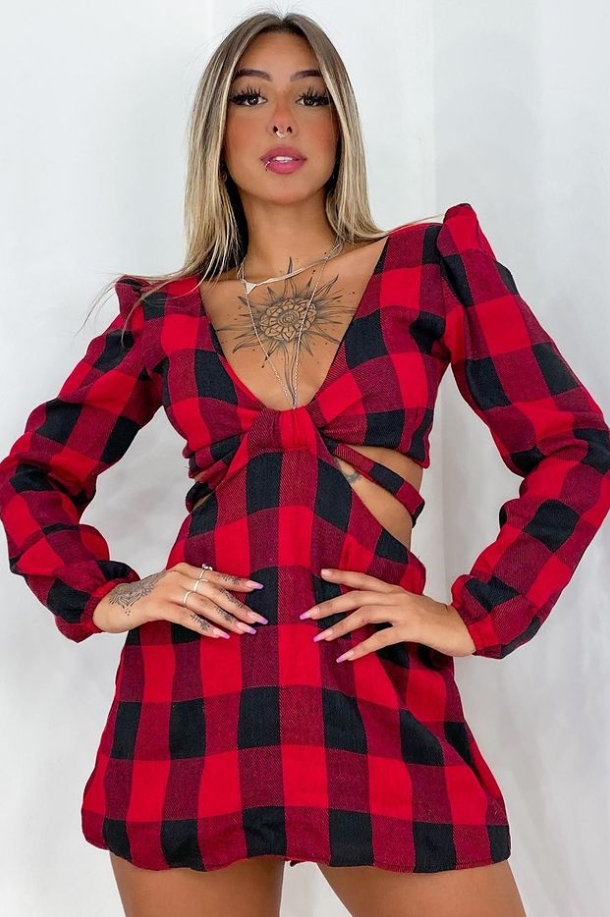 AS8 - Romper plaid shorts - TMSS01