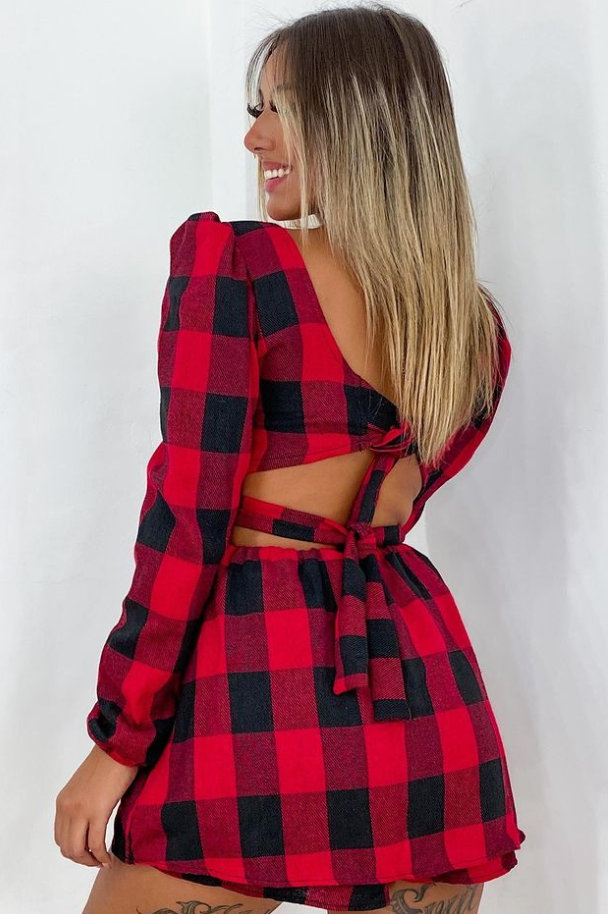 AS8 - Romper plaid shorts - TMSS01