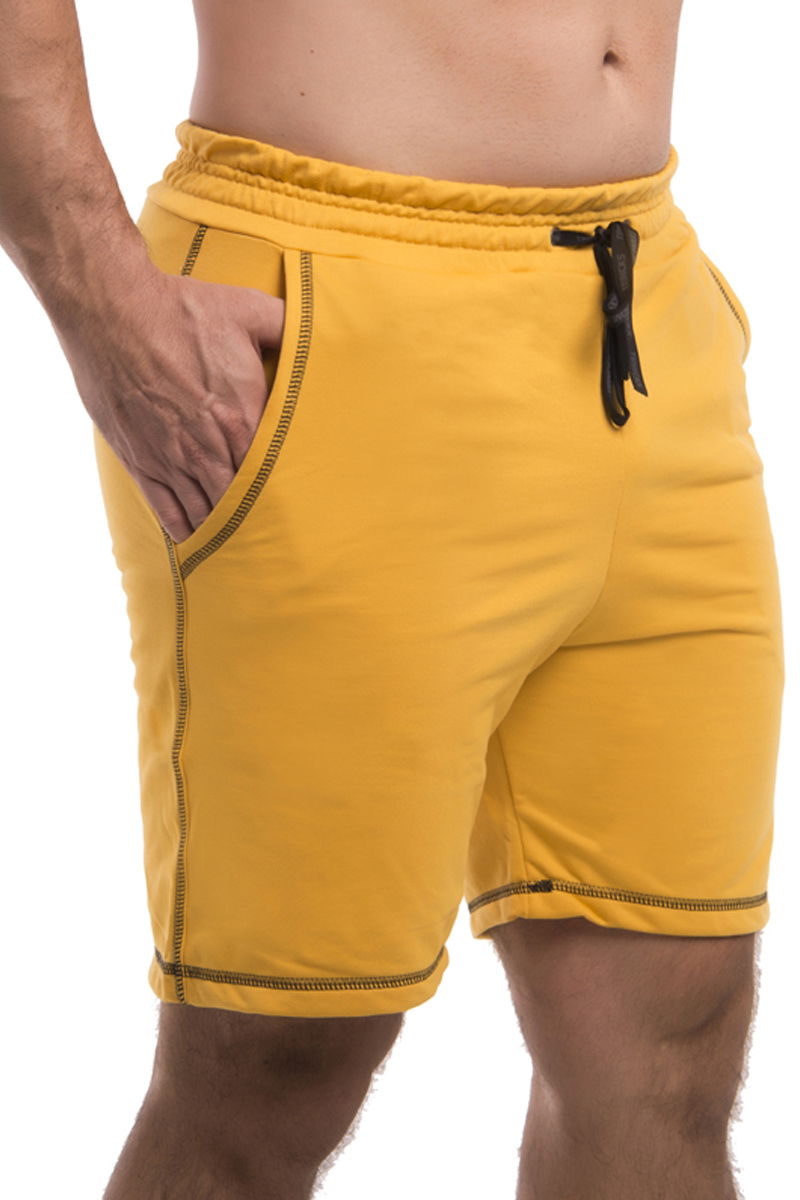 Elastic Power Trincks - Men's Fleece Mustard Shorts - be-010224