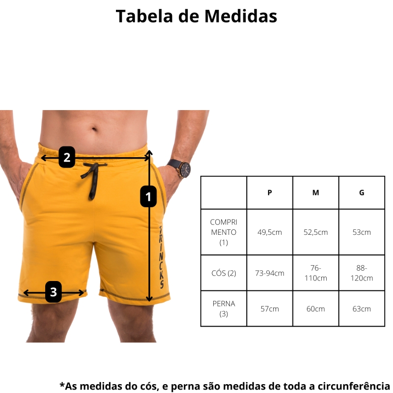 Elastic Power Trincks - Bermuda Masculina Moletinho Mostarda - be-010224