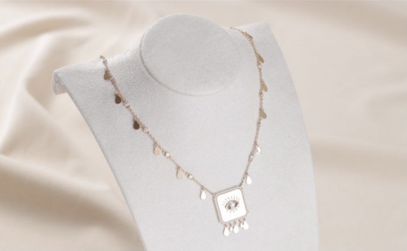 Ara Valentim - Necklace Plaque Greek Eye - 