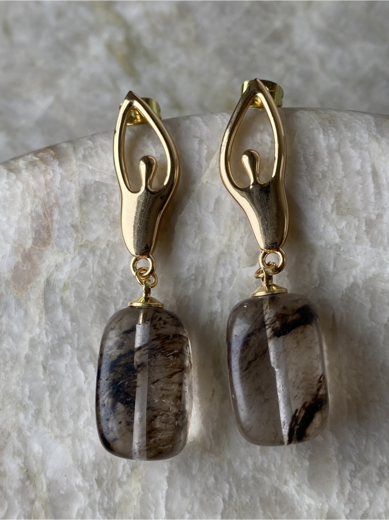 Mikabe - Earring Ballet Smoky Quartz - MK1128