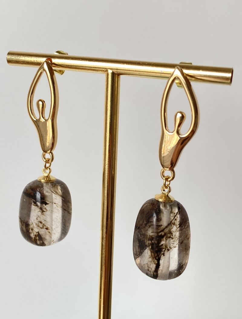 Mikabe - Earring Ballet Smoky Quartz - MK1128