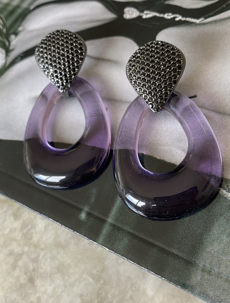 Mikabe - Amethyst Purple Party Earring - MK1137