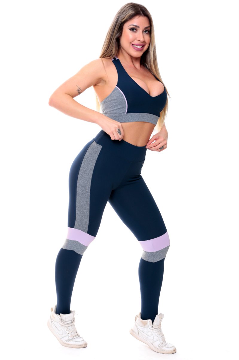 Garotafit - Conjunto Dacar Azul Marinho - FCS219AHC