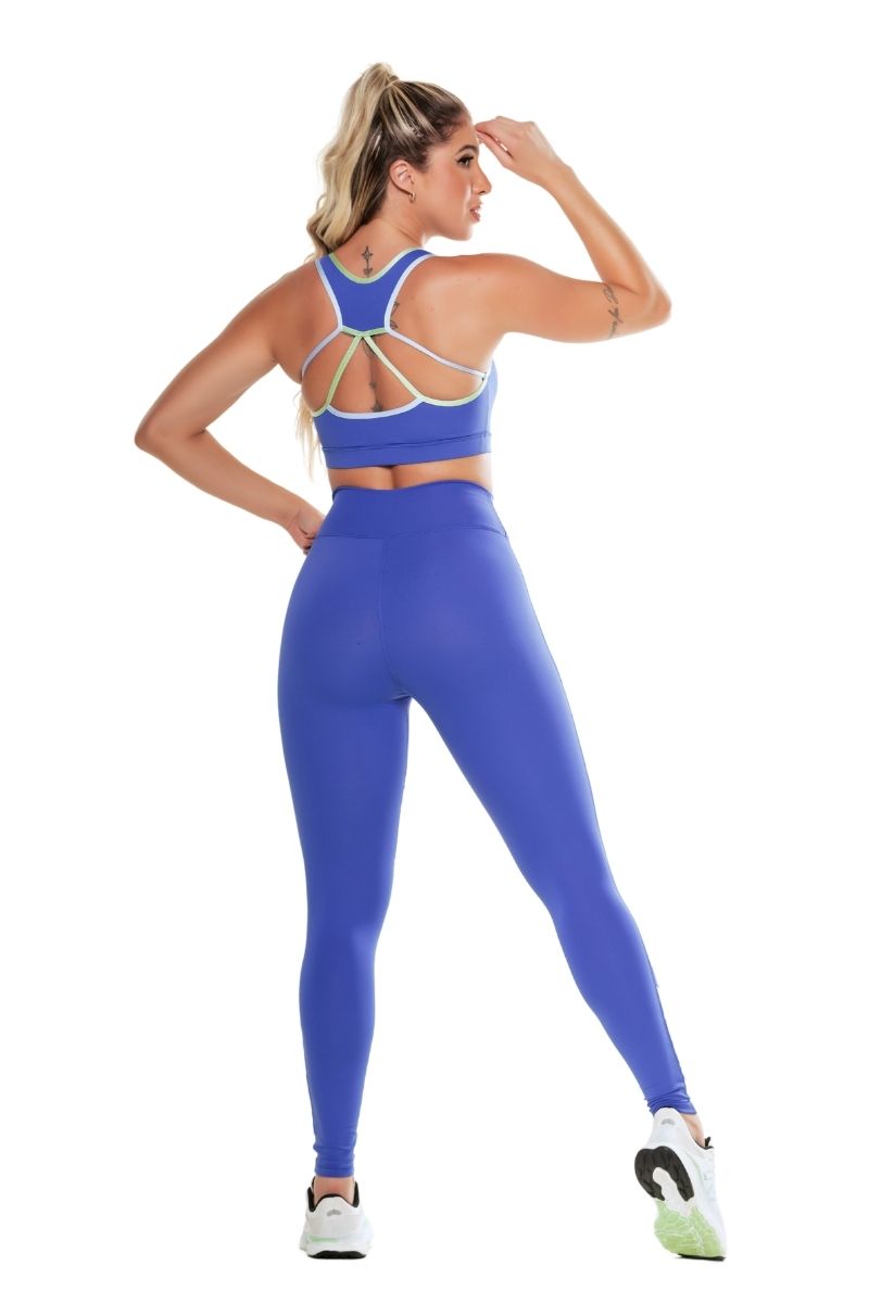 Garotafit - Fitness Set Top and Pants Beijing Blue - FCS227LR