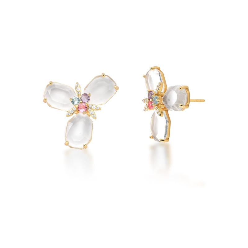 Mikabe - Earring Flower Crystals - MK1153