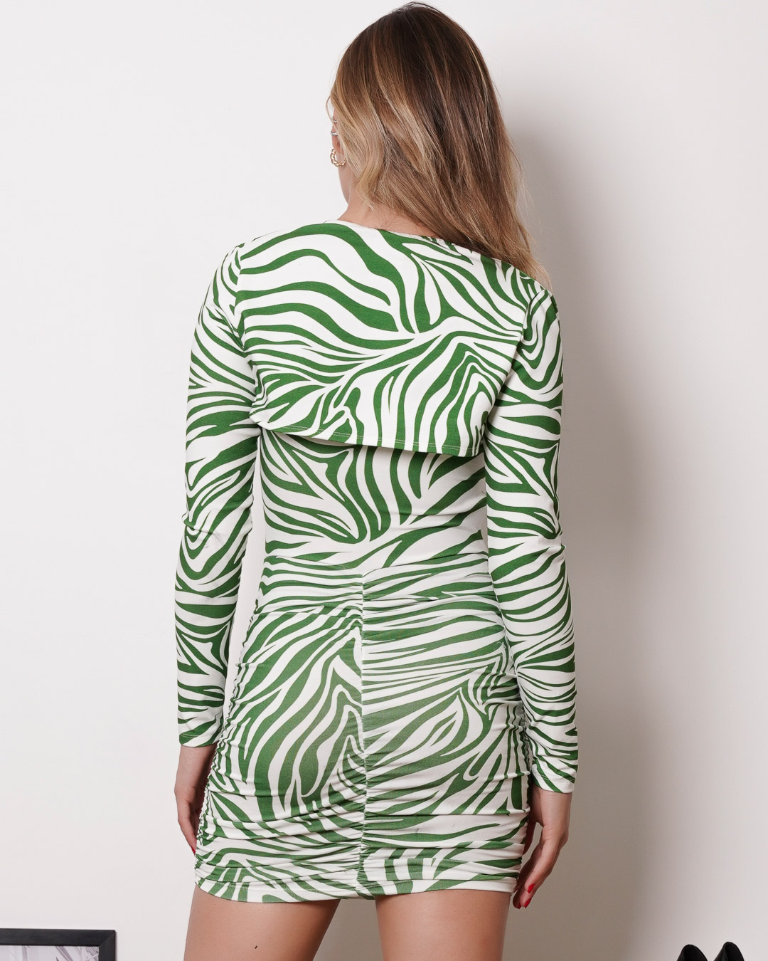 Miss Misses - Dress Miss Misses Printed Tube With Green Blouse - 18904023