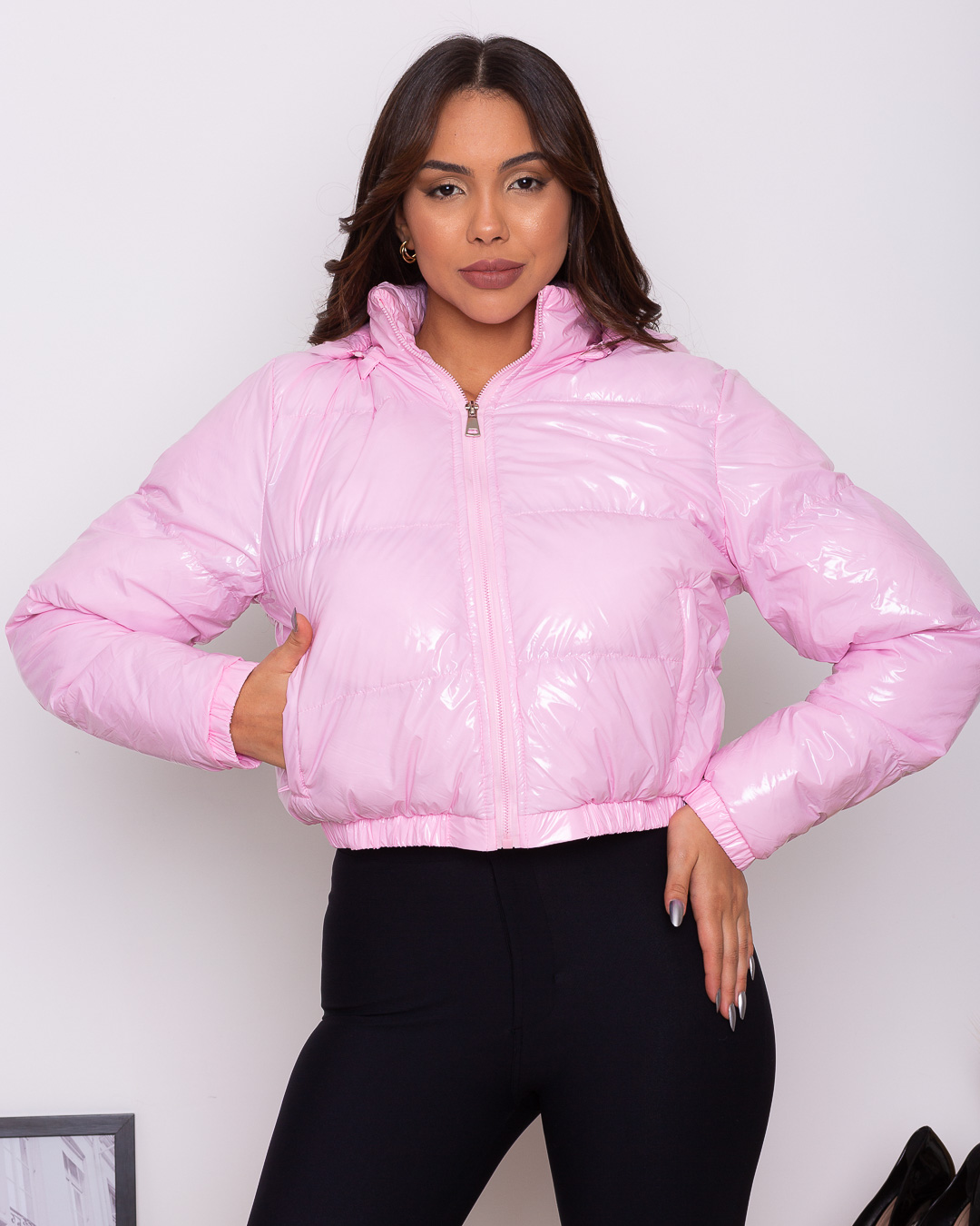 My Life - Jacket My Life Puffer Cropped pink - 426ROS