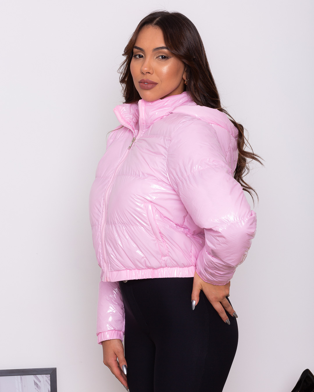My Life - Jaqueta My Life Puffer Cropped Rosa - 426ROS