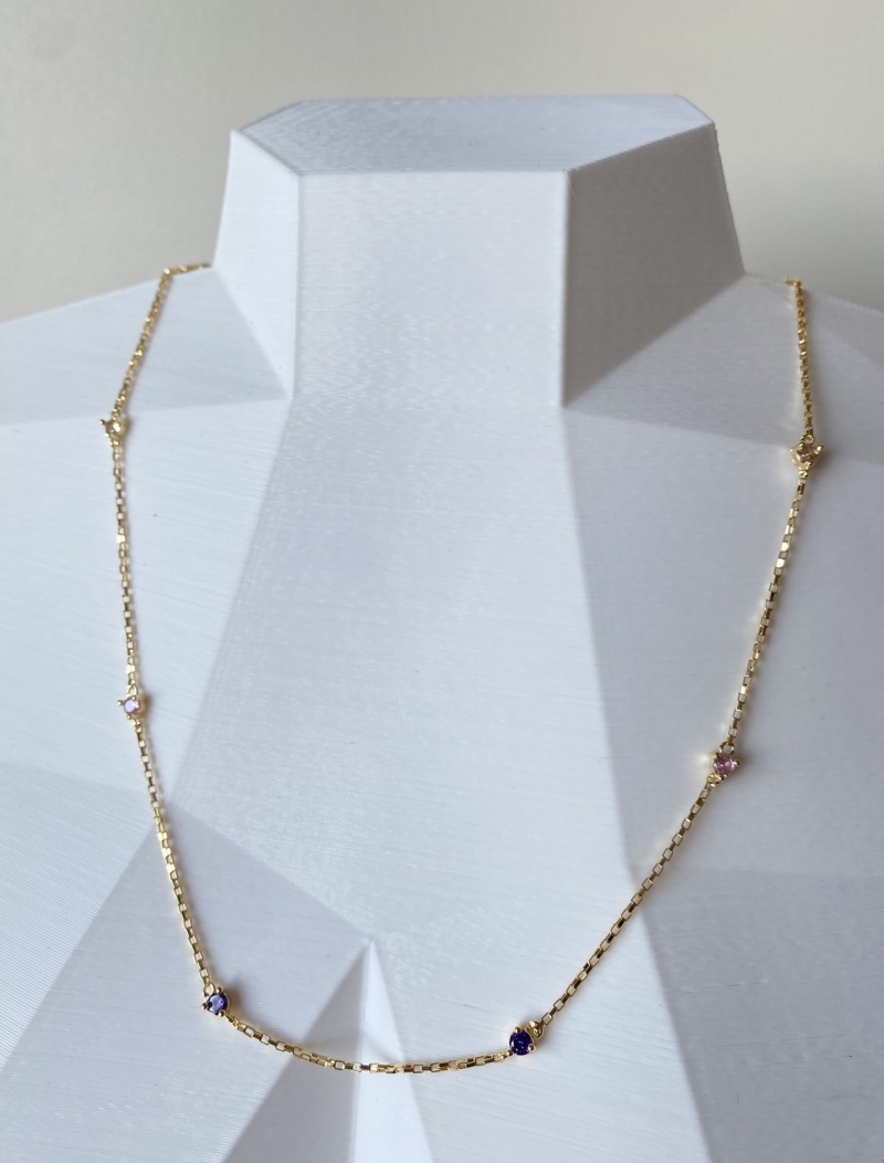 Mikabe - Necklace Dots Zirconia - MK1183