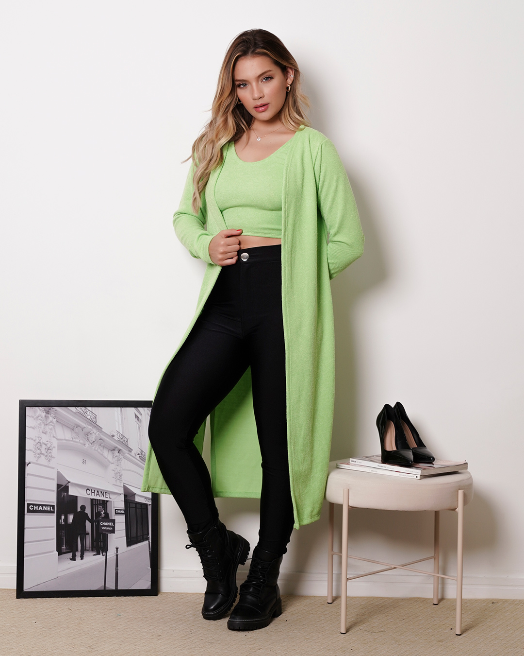 My Life - Conjunto My Life Cropped e Blusa Verde - 413VERD