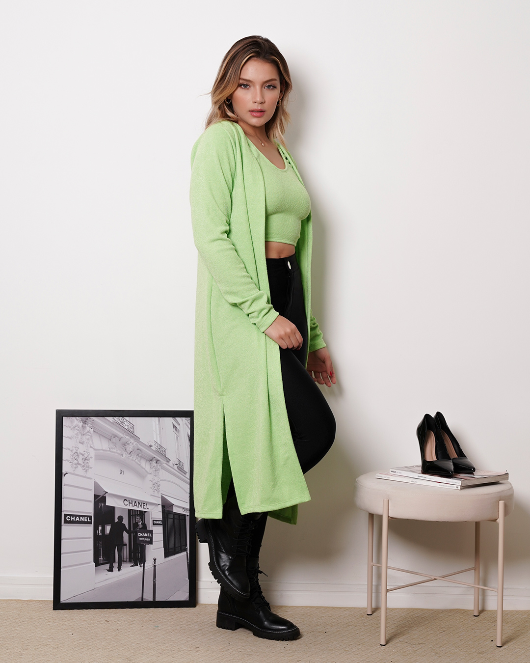 My Life - Conjunto My Life Cropped e Blusa Verde - 413VERD