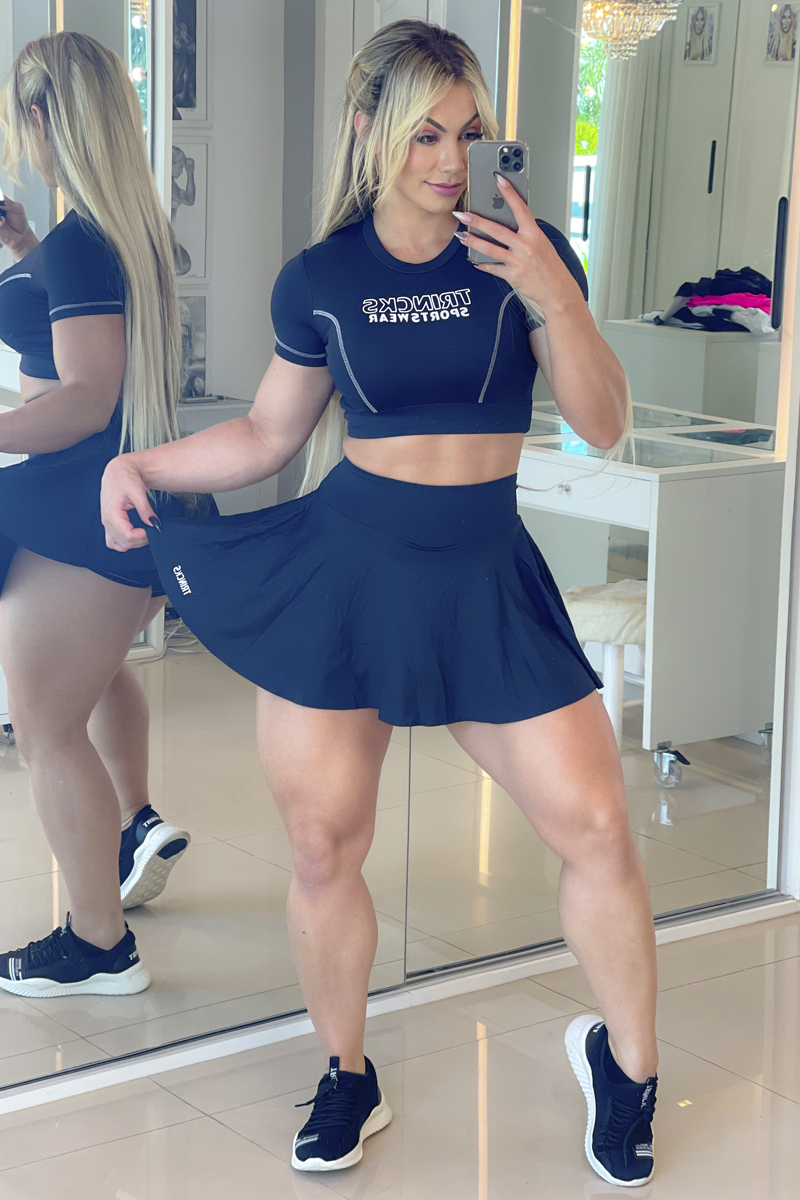 Trincks - Fitness Set Top and Pants Short-Skirt and Cropped Beach Black - cjss-023202