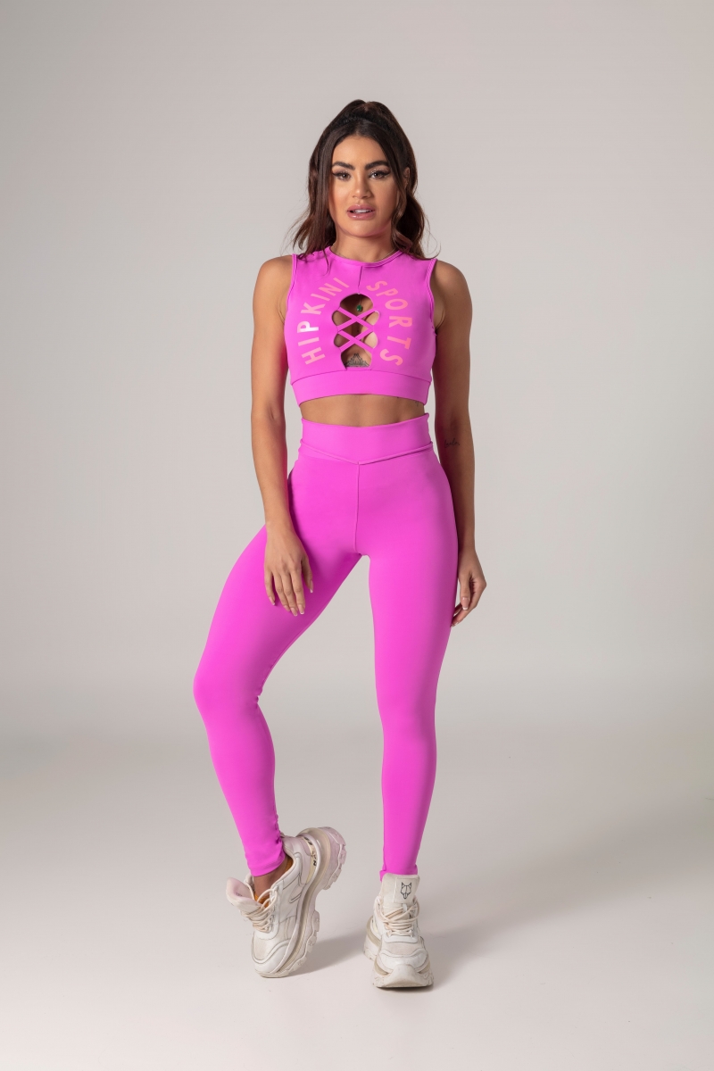 Hipkini - Top Amazing Fitness Rosa com Silk - 3339479