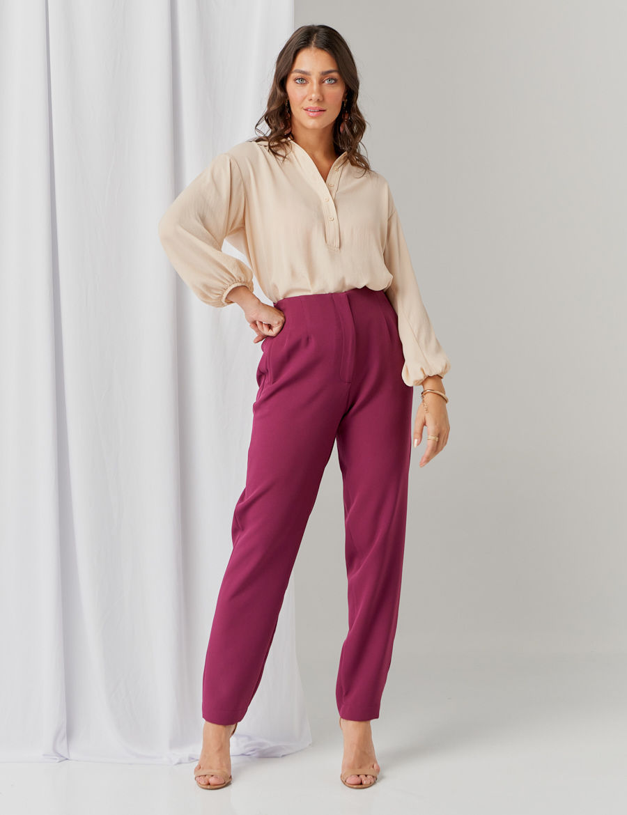 Innocence - Pants Innnocence Social Lined Eggplant - 30823BERIN