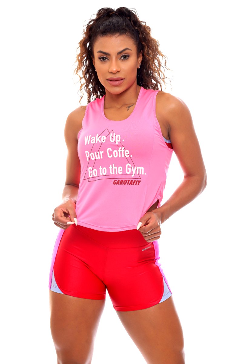 Garotafit - Regata Clorita Rosa - BL204DC