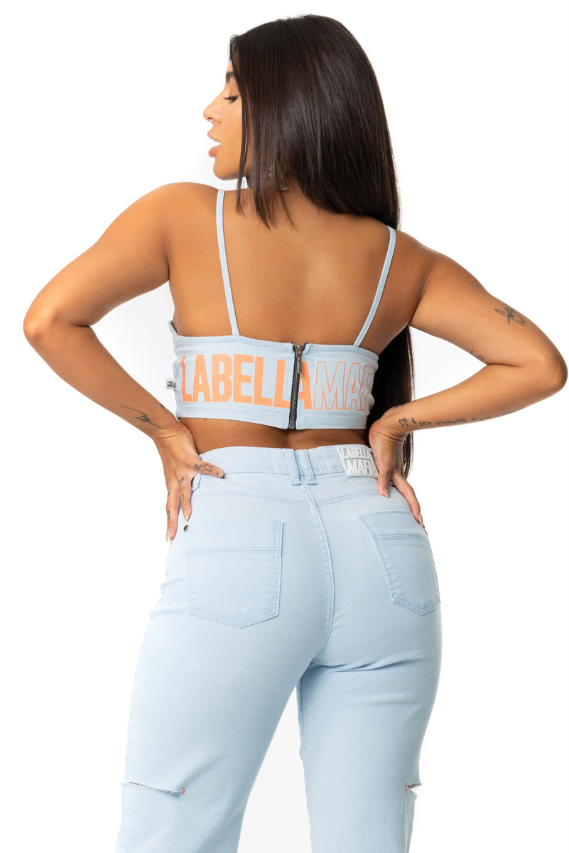 Labellamafia - Top Sparkle Denim Labellamafia - 25883