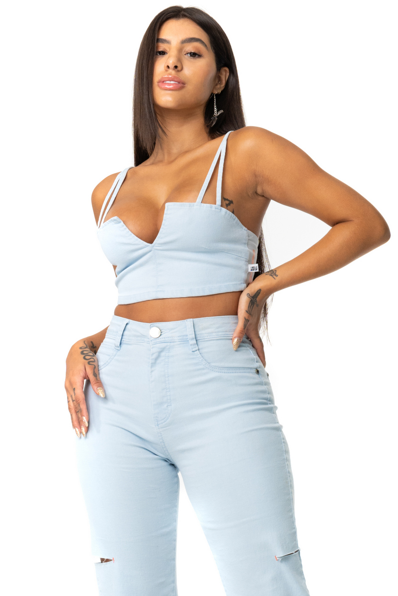 Labellamafia - Top Sparkle Denim Labellamafia - 25883