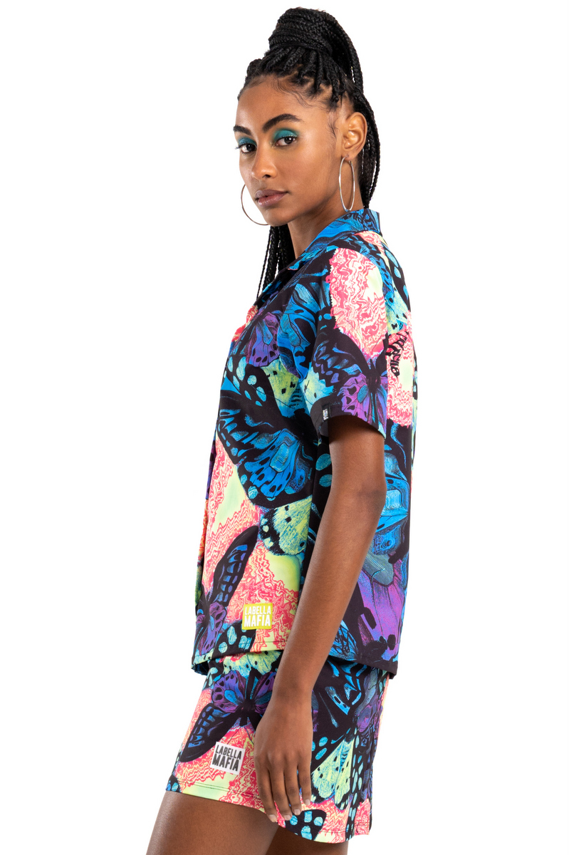 Labellamafia - Labellamafia Printed Trippin Shirt - 26205