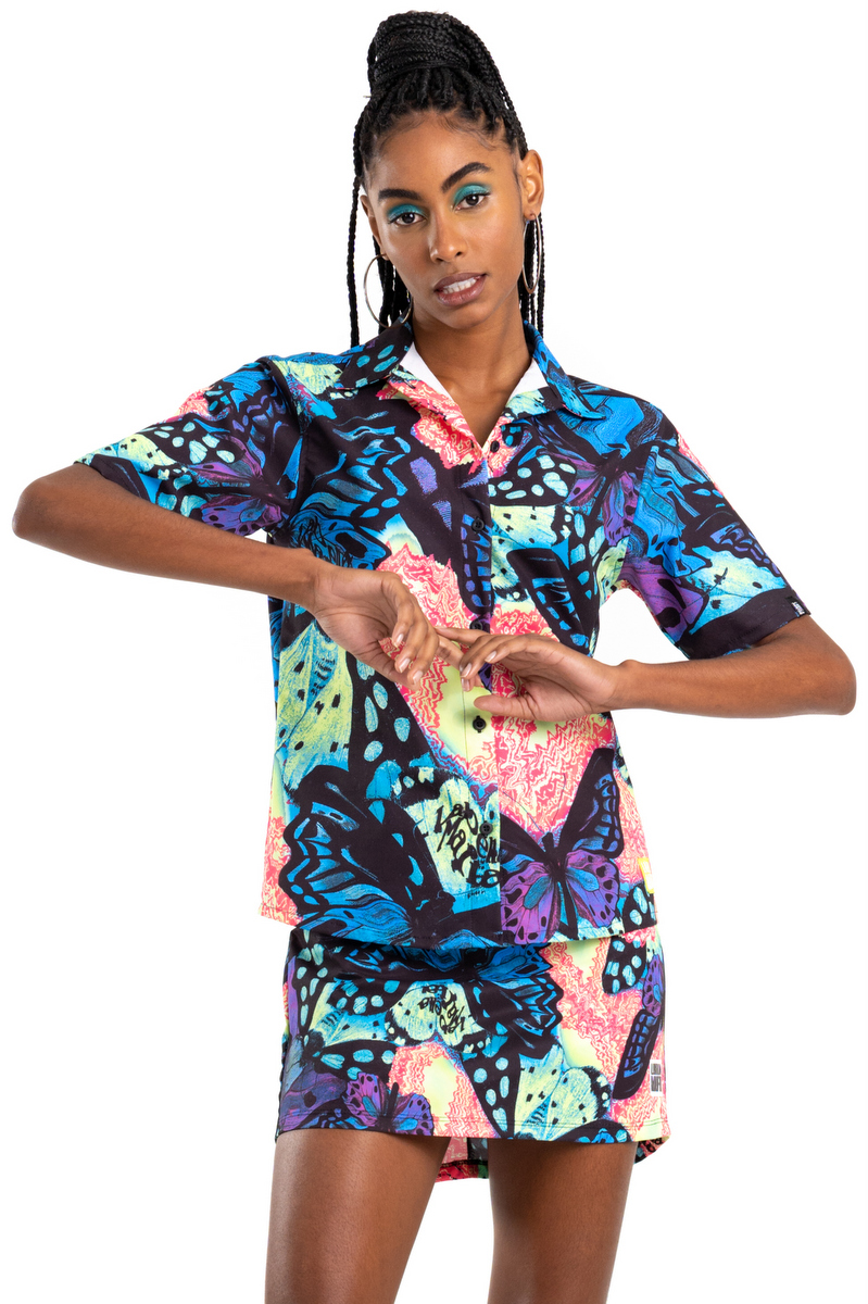 Labellamafia - Labellamafia Printed Trippin Shirt - 26205