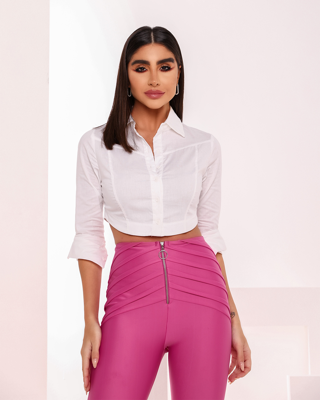 Dot Clothing - Pants Dot Clothing Prada Pleats Pink - 1677ROS