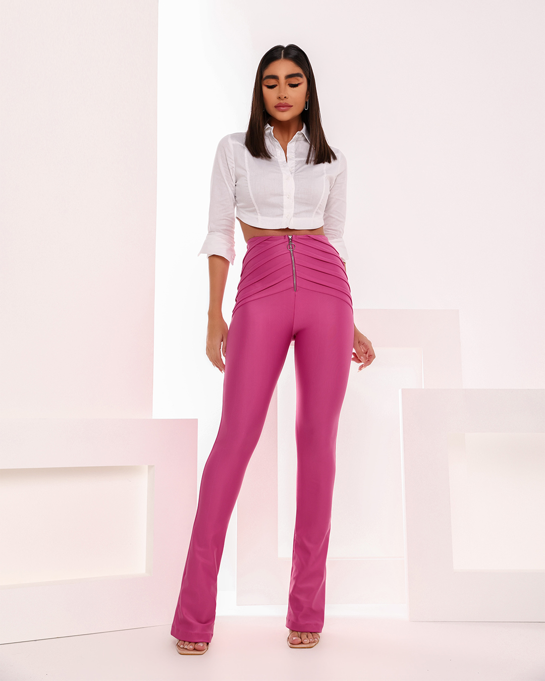 Dot Clothing - Pants Dot Clothing Prada Pleats Pink - 1677ROS