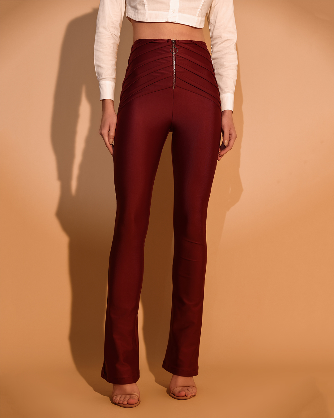 Dot Clothing - Calça Dot Clothing Prada Pregas Bordo - 1677BORD