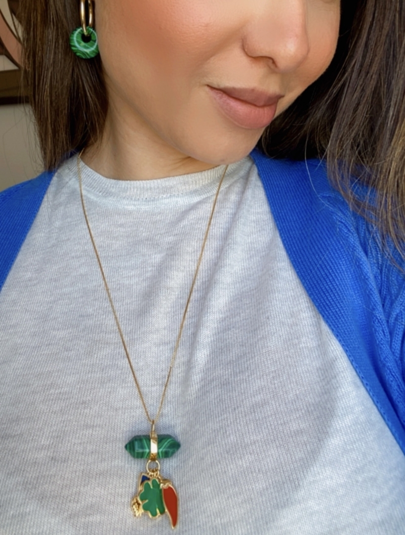 Mikabe - Malachite Necklace Amulet - MK1278