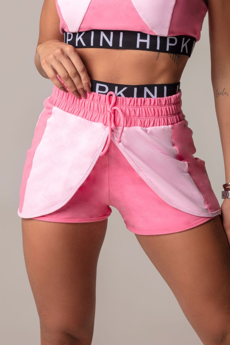 Hipkini - Blouse Walk Fitness Pink Shorts with Elastic Overlay - 3339528