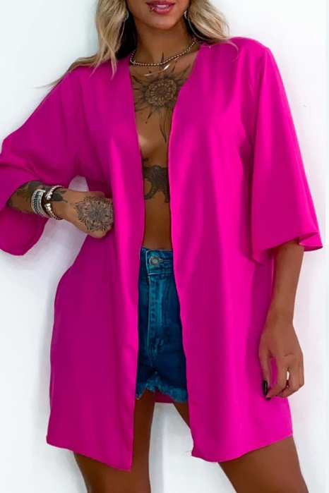 AS8 - Viscolinho Pink Kimono - TM008