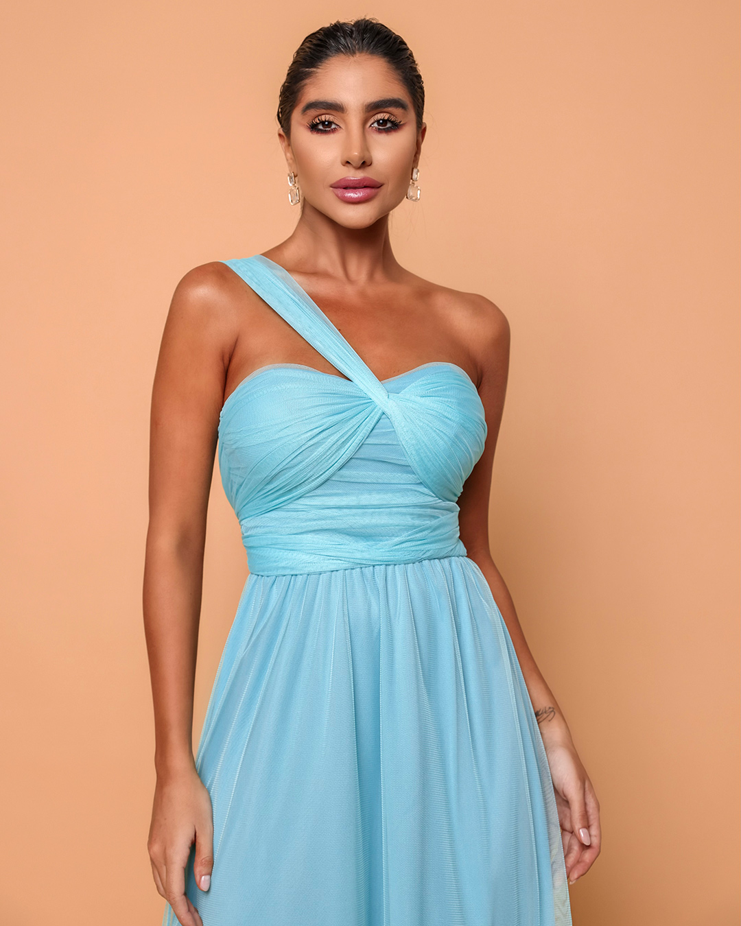 Dot Clothing - Dress Dot Clothing Long Multiform Tulle Light Blue - 1725AZCL