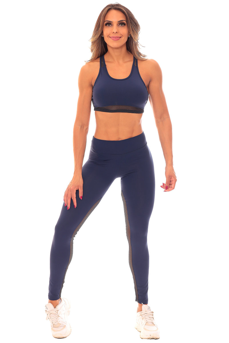 Garotafit - Conjunto Dublin Azul Marinho - FCS237L