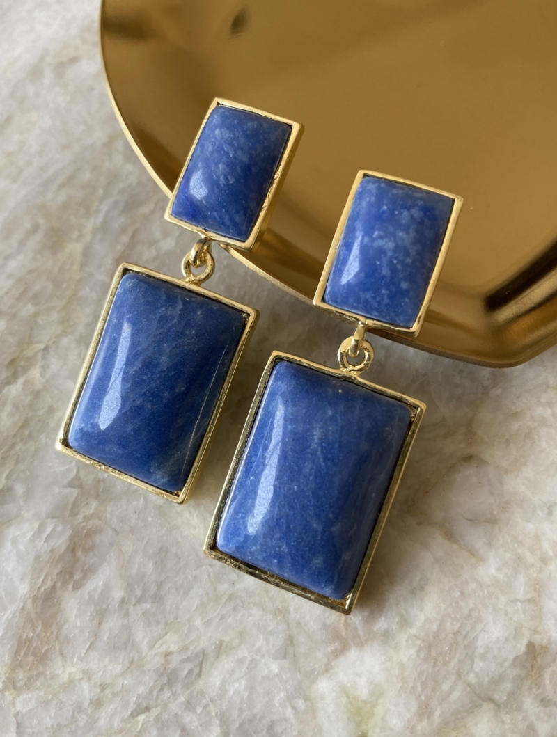 Mikabe - Blue Quartz Earring - MK1307