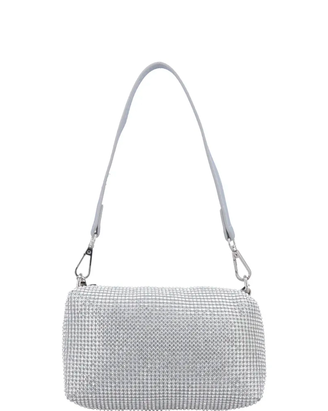 Bauarte - Silver Rhinestone Party Bauarte Hand Bag - 00236321037PRAT