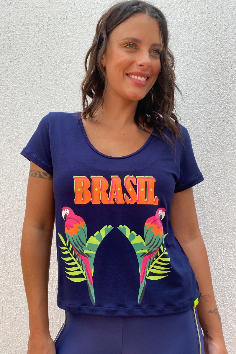 Trilha Verão - Blusa Cropped Mônica 01 - J0031 VISCO COPA