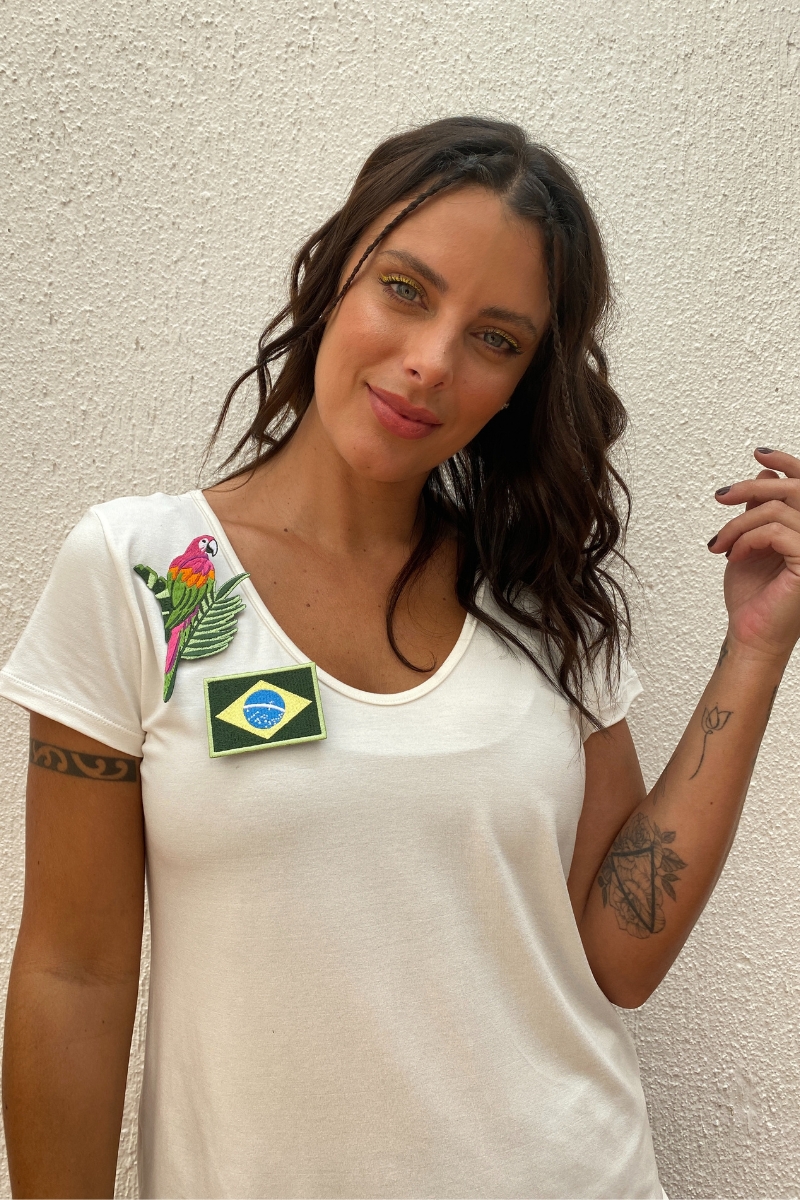 Trilha Verão - Shirt lu - J1722 VISCO PATCH COPA