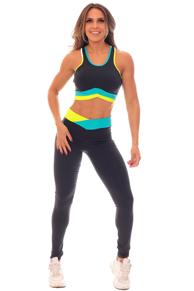 Garotafit - Conjunto Cuba Preto - FCS251A