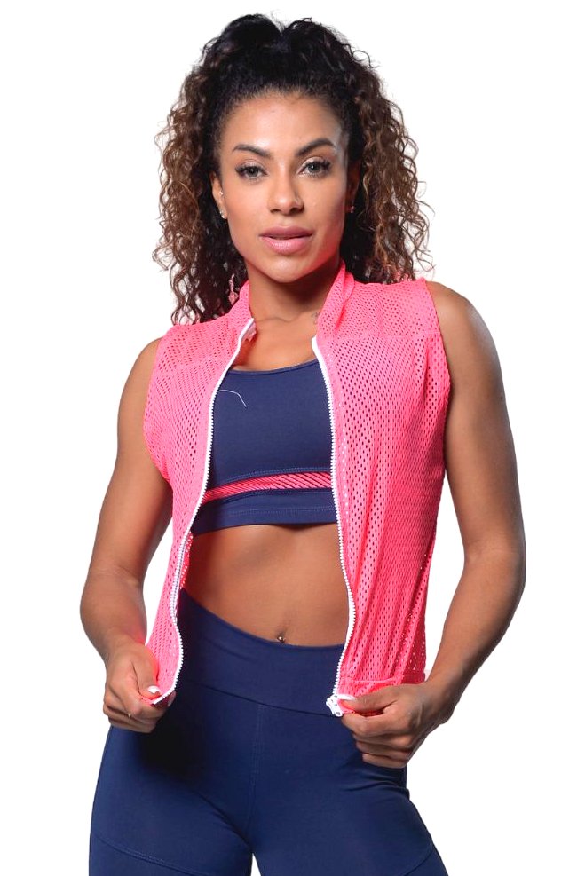 Garotafit - Vest Karla pink Fluor - COL08DF