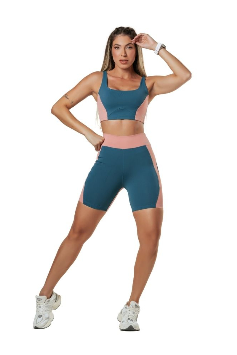 Garotafit - Fitness Set Top and Pants Warsaw pink Matte - SCJ54D