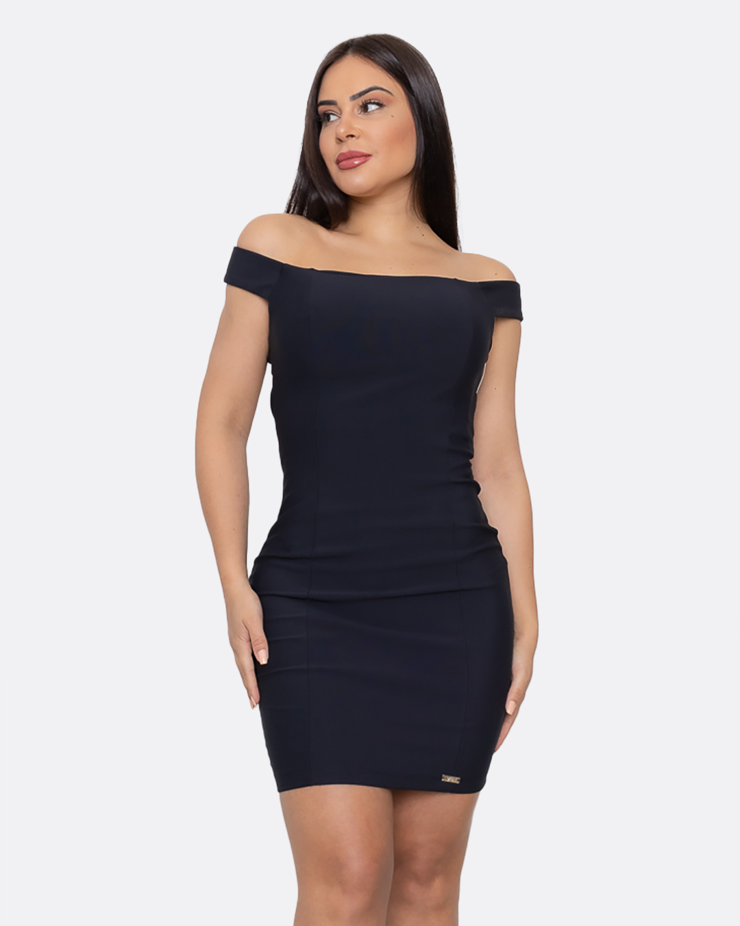 Limone - Vestido Limone Justo Ombro a Ombro Preto - 03-3781PRETO